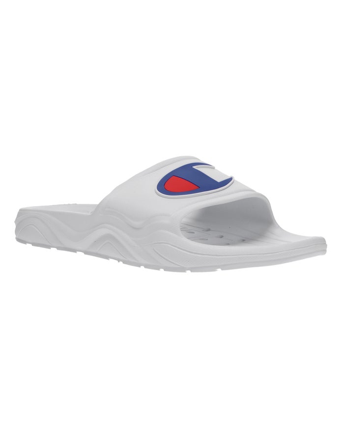 Champion Mens Slides NZ - Hydro-C White ( 8196-DRJYI )